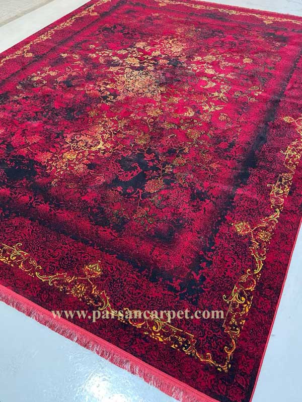 فرش 700 شانه پتینه طرح طوبی | طراحی پتینه لاکی (روناسی)