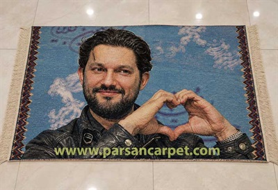 سفارش تابلو فرش عکس چهره بازیگران با کیفیت درجه یک