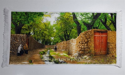 سفارش انواع تابلو فرش کوچه باغ سایز بزرگ