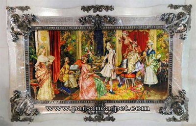 تابلو فرش چاپی طرح فرانسوی کد 190