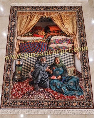 خرید تابلو فرش چاپی چهره خانوادگی با طراحی اختصاصی