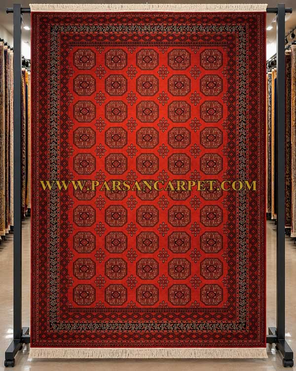 فرش 700 شانه سنتی بلوچی کد 4500 قرمز لاکی