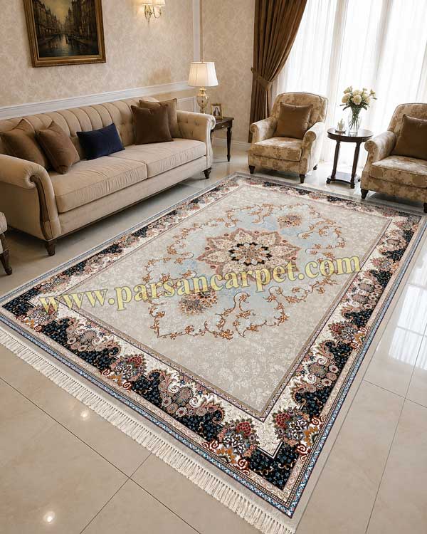 فرش ماشینی 700 شانه مدل هیوا فیلی