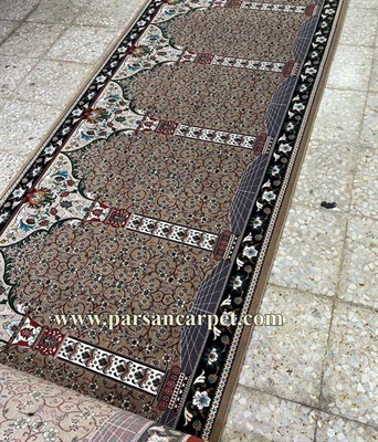 فرش سجاده‌ای 700 شانه اکریلیک نسکافه ای مخصوص مسجد و حسینیه