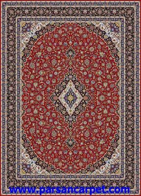 فرش 1000 شانه 10 رنگ طرح کاشان