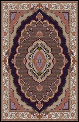 فرش 1000 شانه 10 رنگ طرح ماهی موج