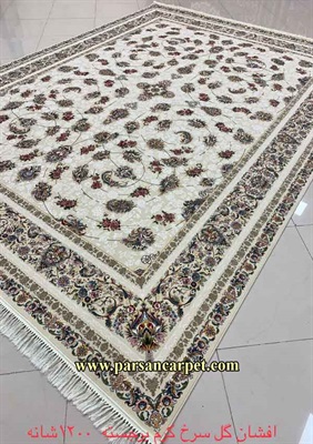 فرش 1200 شانه اکریلیک طرح افشان گل سرخ