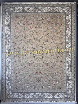 فرش 1200 شانه بژ طرح بهار گیلدا | تراکم 3600 با ضمانت کیفیت