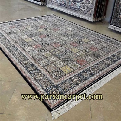 فرش 1200 شانه گل برجسته طرح خشتی همایون
