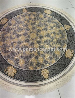 فرش دایره ای 1200 شانه سیلور طلاکوب افشان