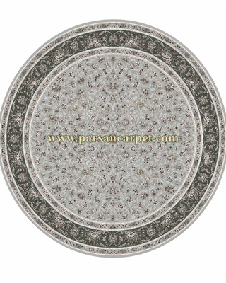 فرش دایره 1200 شانه طرح ابرا سیلور