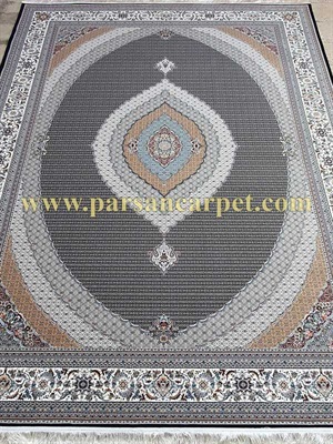 فرش 1200 شانه طرح ریزماهی سرمه ای ده رنگ