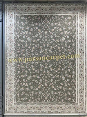 فرش 1200 شانه سرمه ای طرح ابرا دودی
