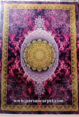 کارخانه فرش 1200 شانه روچک شرابی کد 400413