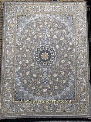 خرید اینترنتی فرش 1200 شانه گل برجسته طرح آترینا کاشان