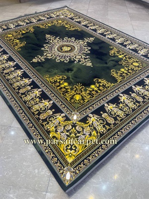 خرید فرش 1200 شانه تمام اکریلیک طرح الهه سبز