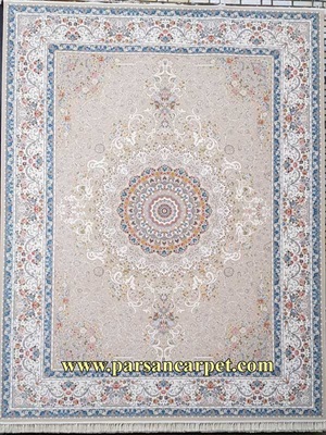 فروش اینترنتی فرش 1200 شانه طرح ریحانه | فرش ابریشم گونه