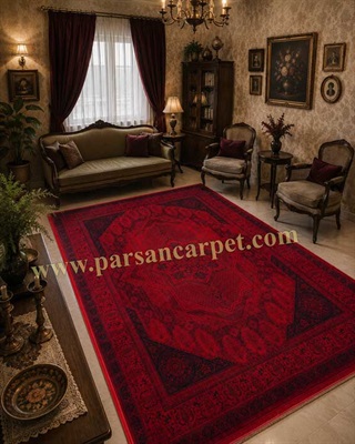 کارخانه فرش 1200 شانه طرح هورتاش | فرش پتینه لاکی