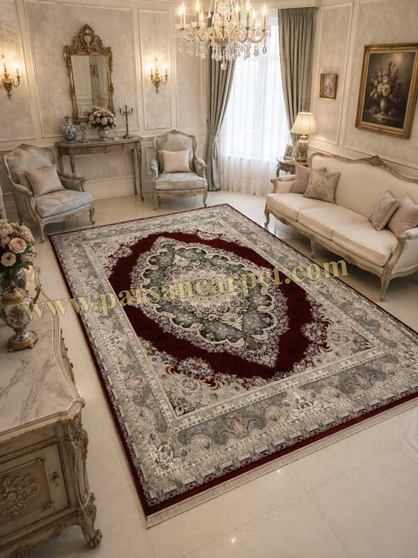 فرش 1200 شانه ویونا قرمز لاکی