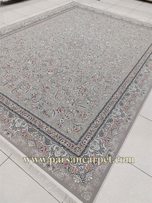 خرید فرش 1200 شانه نقره ای طرح رزالین