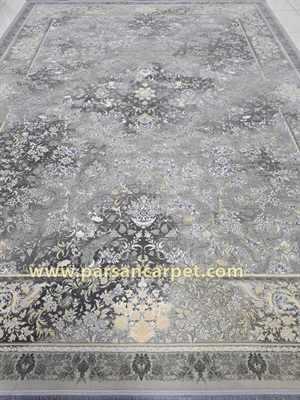 فرش 1200 شانه پتینه کد 4282 | فرش وینتیج طوسی