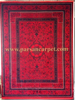 فرش 1200 شانه قرمز روناسی لاکی کد k4045
