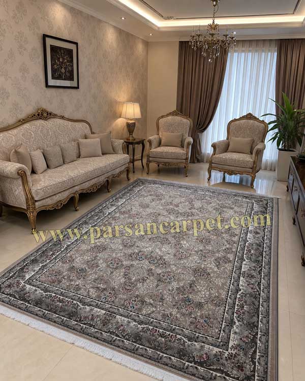 فرش ماشینی 1200 شانه طرح پارسا بژ