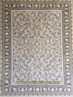 خرید اینترنتی فرش 1200 شانه طرح جاودان گل برجسته