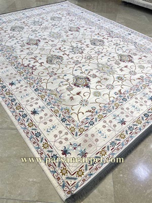 فروش اینترنتی فرش 1200 شانه طرح سلطان | فرش گل برجسته