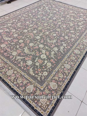 خرید اینترنتی فرش 1200 شانه گل برجسته هایبالک کد 1136
