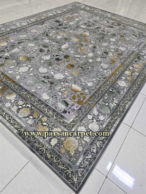 فرش 1200 شانه گل برجسته وینتیج شاهکار افشان | کارخانه کاشان