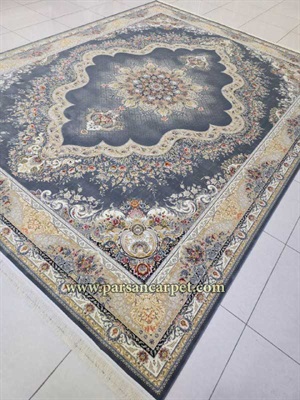 فروش آنلاین فرش ماشینی 1200 شانه گل برجسته کاشان مدل 109