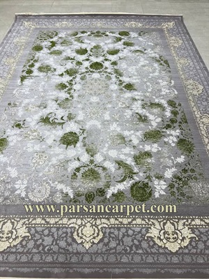 فرش 1200 شانه پالت سبز کد 8220 | فرش پتینه هایبالک