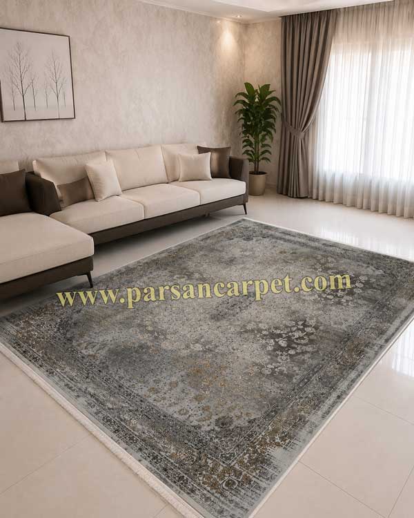 فرش 1200 شانه پتینه ای دودی کد 2301 | کیفیت بی نظیر