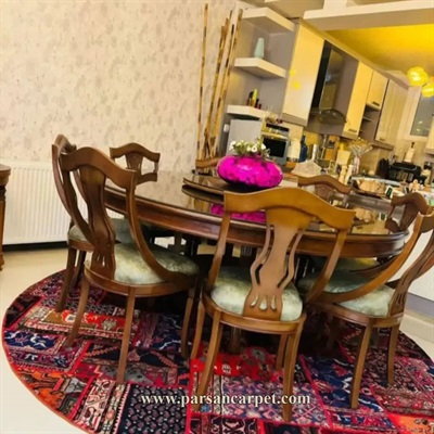 فرش 1200 شانه چهل تیکه گرد کاشان