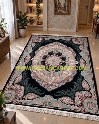 فرش 1200 شانه سرمه ای کلاسیک کد 1252