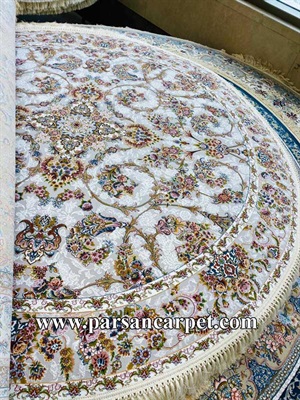 فرش گرد دیجی کالا – فرش گرد کاشان طرح اسلیمی