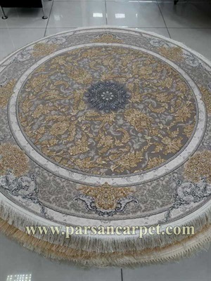 خرید فرش دایره ای طلاکوب 1200 شانه افشان کاشان