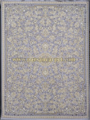 فرش 1200 شانه گل برجسته نقره ای طلاکوب کد 1376