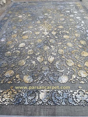 خرید فرش 1200 شانه ارزان قیمت کد 1602 | فرش طلاکوب برجسته