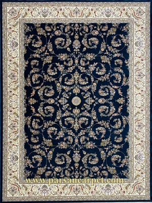 فرش 1500 شانه سرمه ای کد 6600 سبک افشان