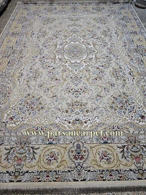 فرش 1500 شانه طرح باغ بهشت | فرش ابریشم گونه