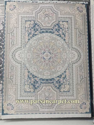 فرش 1500 شانه کاشان مدل افرا اطلسی و سیلور