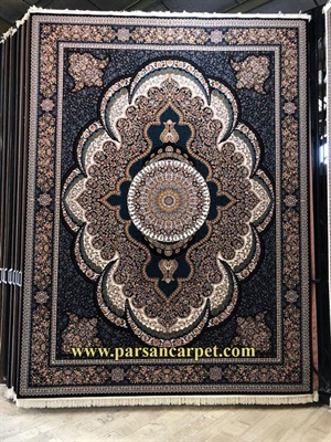 فرش 500 شانه طرح آرشیدا سرمه ای