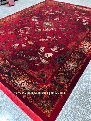 خرید اینترنتی فرش 700 شانه پتینه افشان لاکی