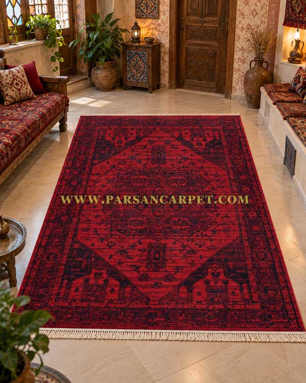 فرش 700 شانه سنتی بلوچی کد 6280 لاکی