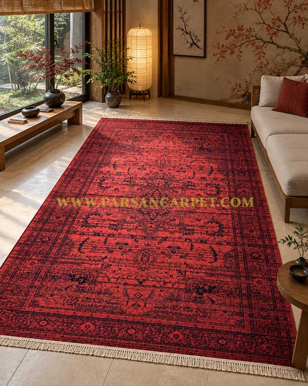 فرش ۷۰۰ شانه سنتی بلوچی وینتیج کد ۵۸۶۰ لاکی
