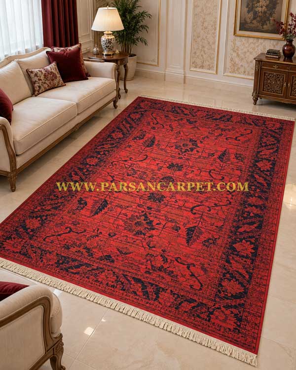 فرش 700 شانه سنتی بلوچی پتینه لاکی کد 6100 وینتیج