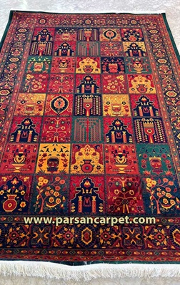 خرید فرش ماشینی اکریلیک سنتی | فرش 700 شانه خشتی لاکی