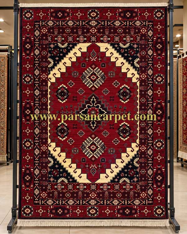 فرش 700 شانه سنتی بلوچی قرمز لاکی کد 7009